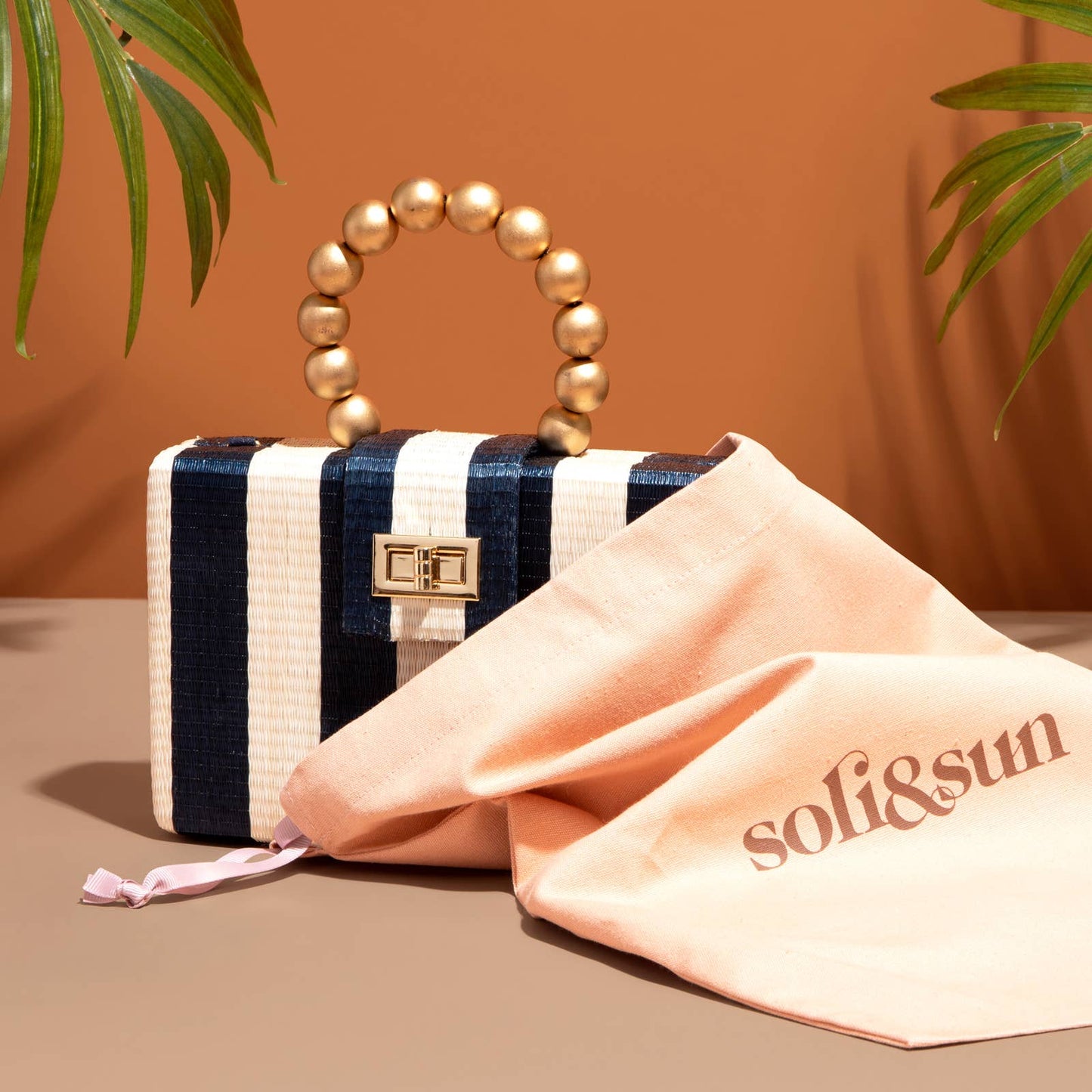 Cream & Gold Clutch | Holiday Party Bag | Spa & Resort Style
