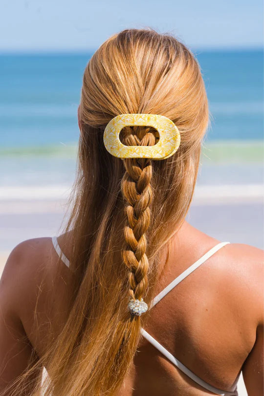 Fun in the Sun Flat Round Hair Clip