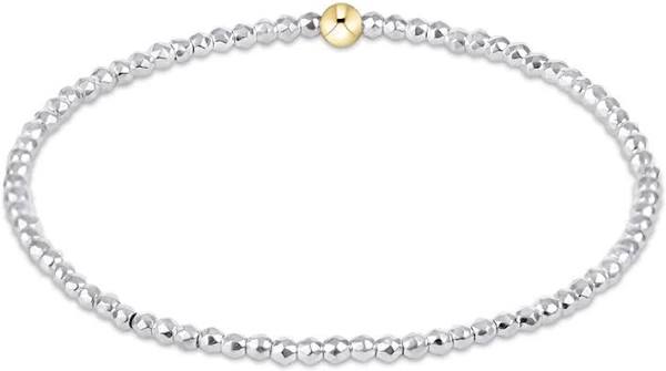 Silver Faceted Hematite 2mm Bead Bracelet