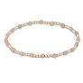 Gemstone Gold Sincerity Pattern 3mm Bead Bracelet - Pink Opal - Extends