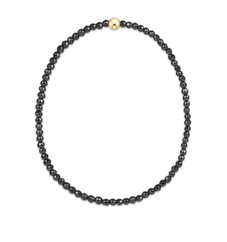 Faceted Hematite 2mm Bead Bracelet