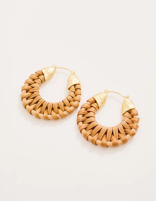Wicker Hoop Earrings