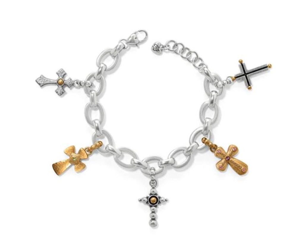 Majestic Cross Charm Bracelet
