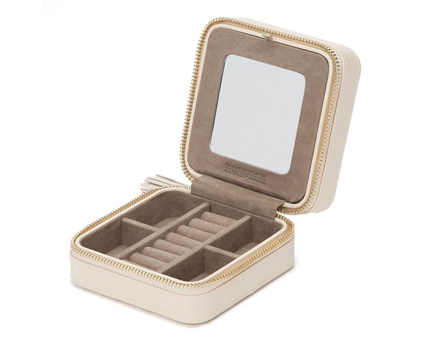 Caroline Zip Travel Case Ivory