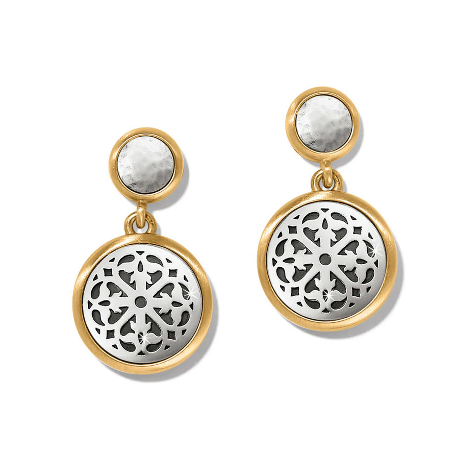 Ferrara 2 Tone Luce Post Drop Earrings