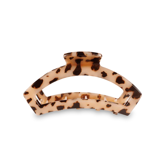 Open Blonde Tortoise Tiny Hair Clip