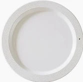 Melamine Round Platter Pinstripes