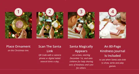 Santa's Kindness Ornament and Book