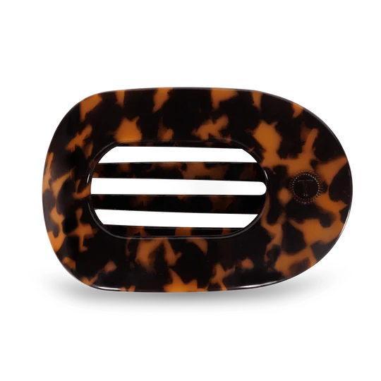 Tortoise Large Flat Round Clip