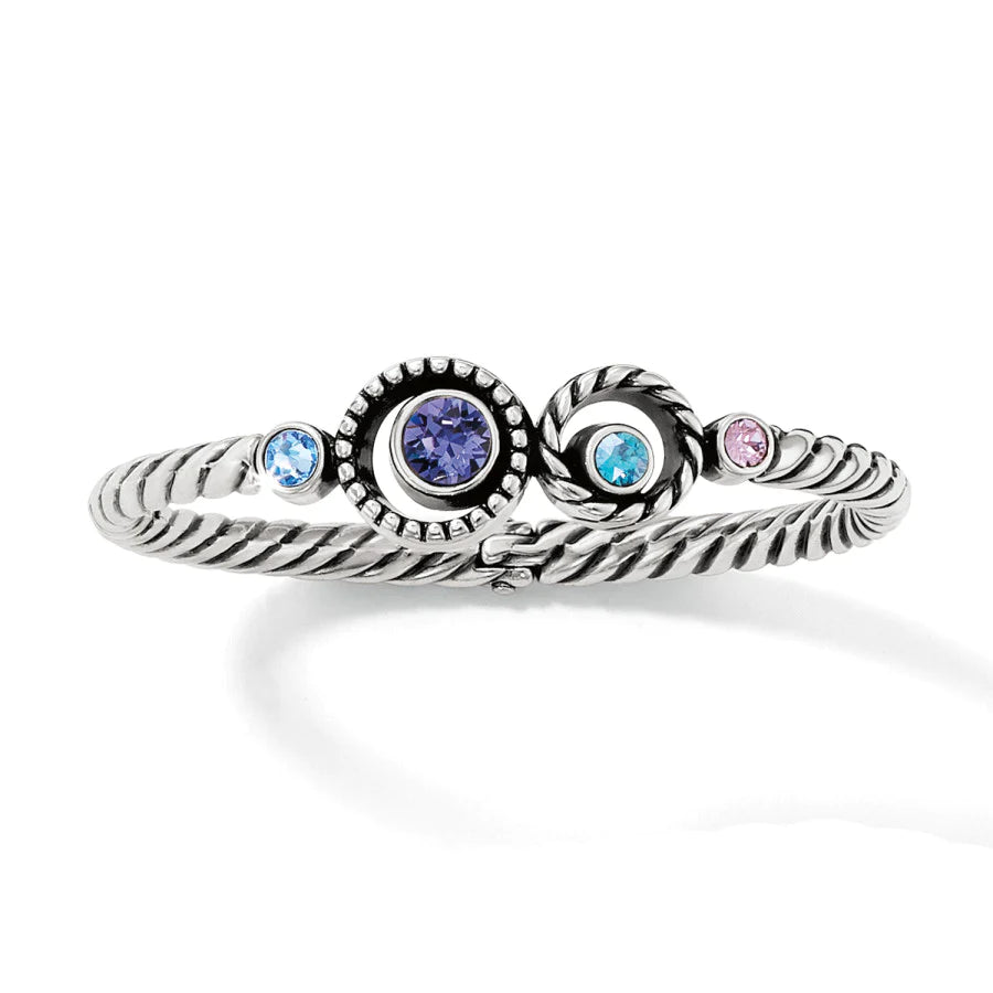 Halo Hinged Bangle Bracelet