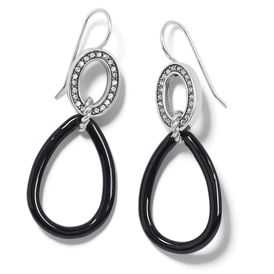 Neptune’s Rings Night French Wire Earrings