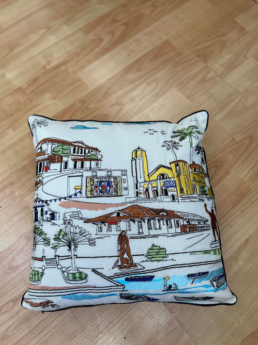 Tarpon Springs Embroidered Pillow