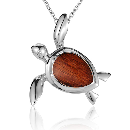 Honu Pendant Necklace Koa SS