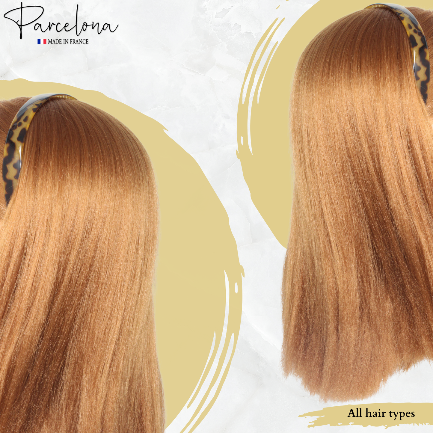 Parcelona French Headband 0.75 Inch Wide Cellulose Hairband for Women & Girls