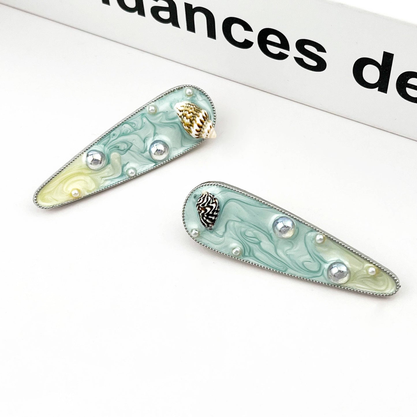 Seashell & Conch Hair Clip, Ocean-Inspired Hair Barrette