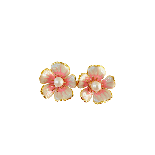 The Pink Reef Hand-painted Small in Pearl and Pink