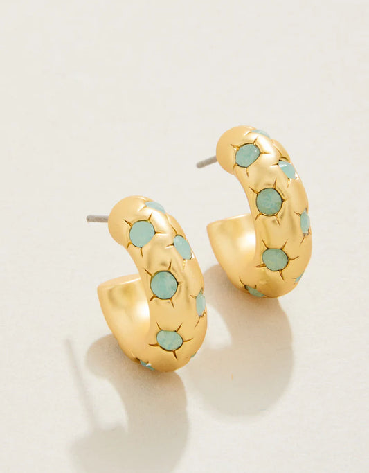 Chubby Hoop Earrings Sea Foam