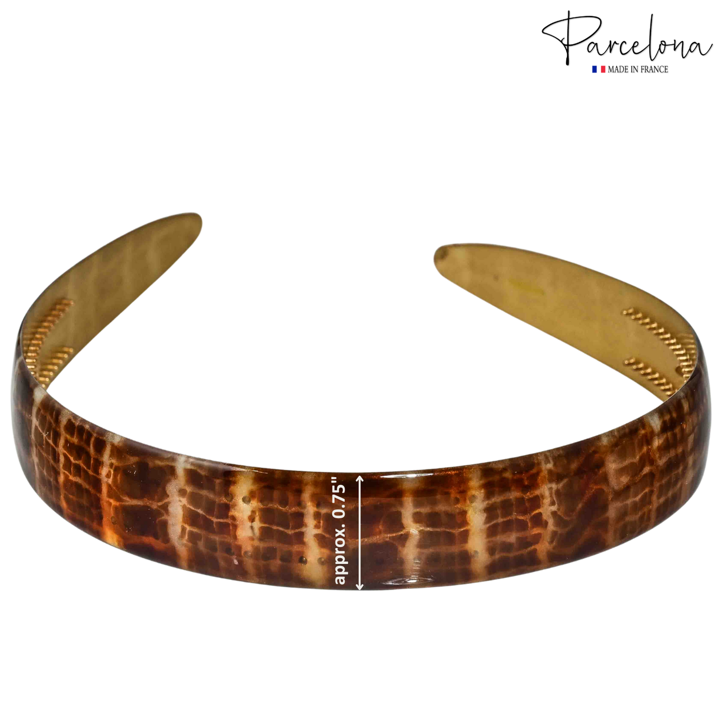Parcelona French Headband 0.75 Inch Wide Cellulose Hairband for Women & Girls