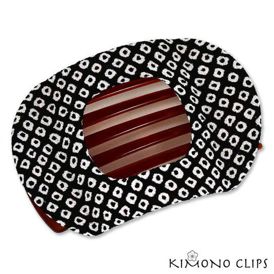 352-shb/blk Wide Clip Shibori