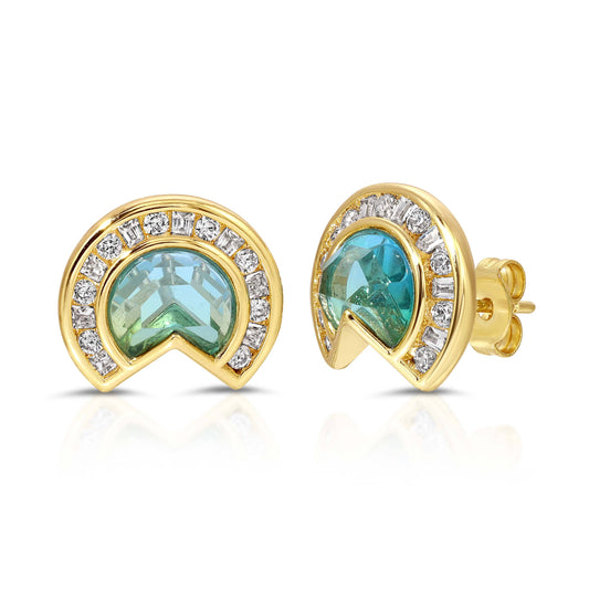 Daybreak Gem Stud Earrings - Sky