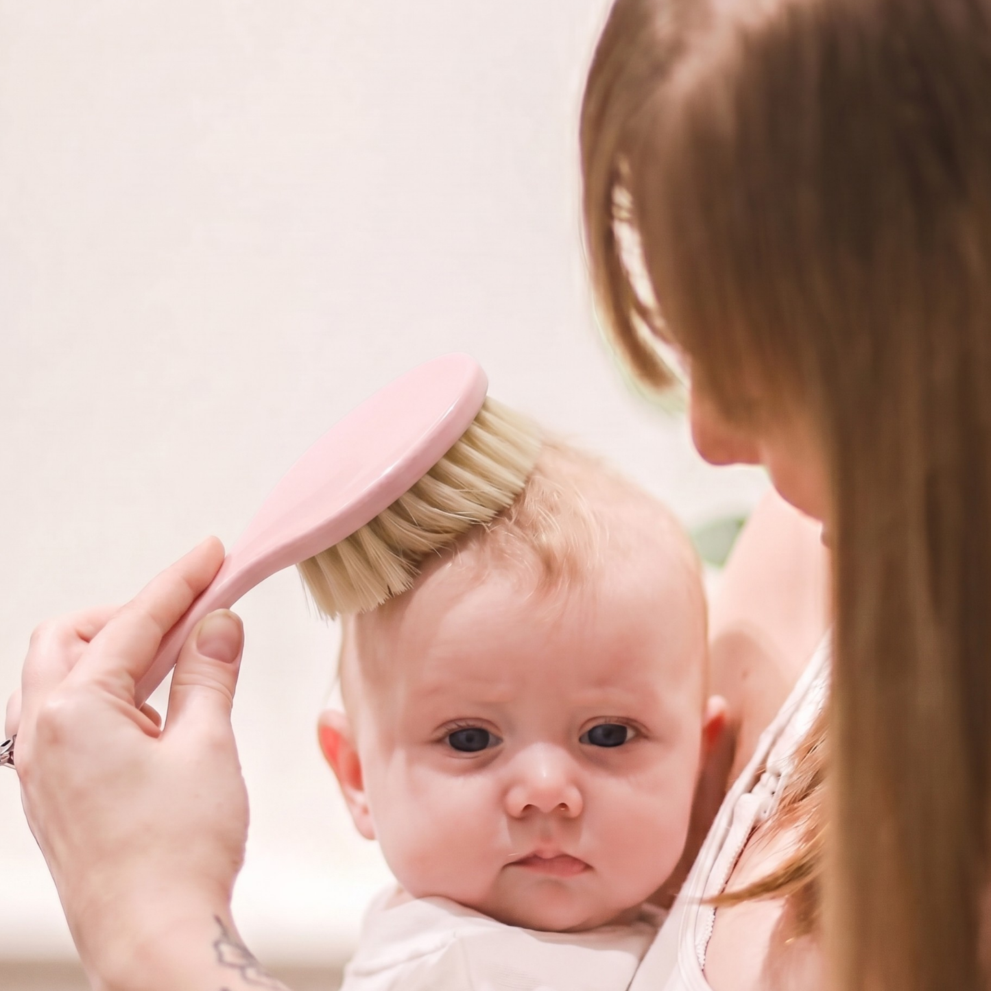 Parcelona French Grooming Combo 6” Celluloid Baby Brush and Comb for Toddlers