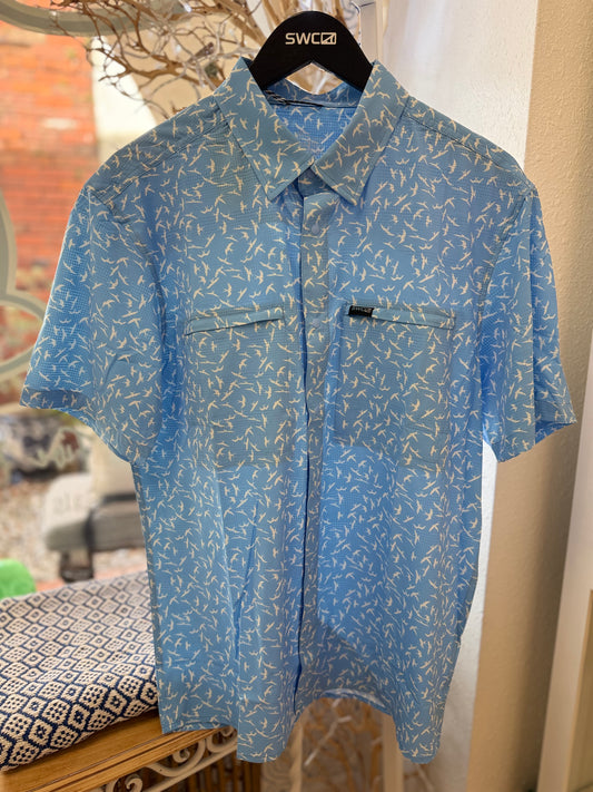 Oysterman S/S | Swallow Tailed Kite-Clearwater Blue