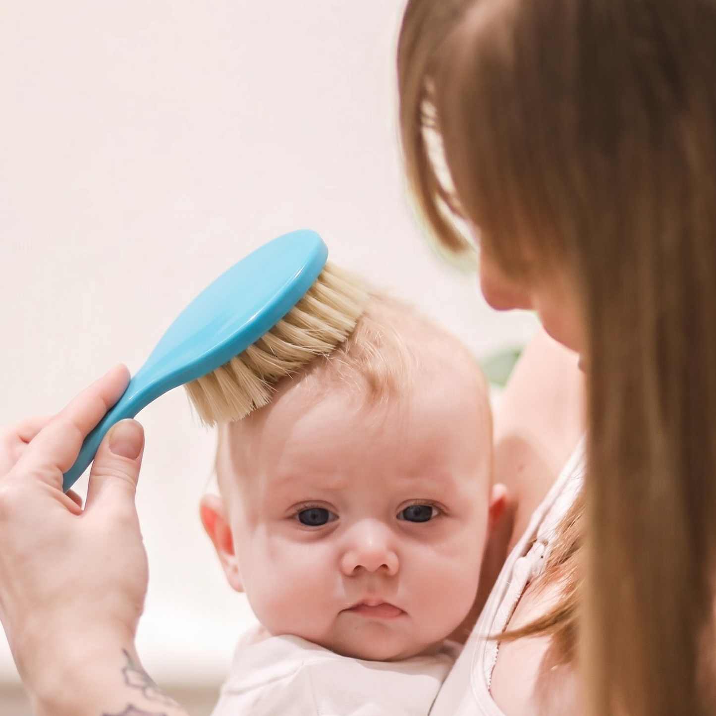 Parcelona French Grooming Combo 6” Celluloid Baby Brush and Comb for Toddlers