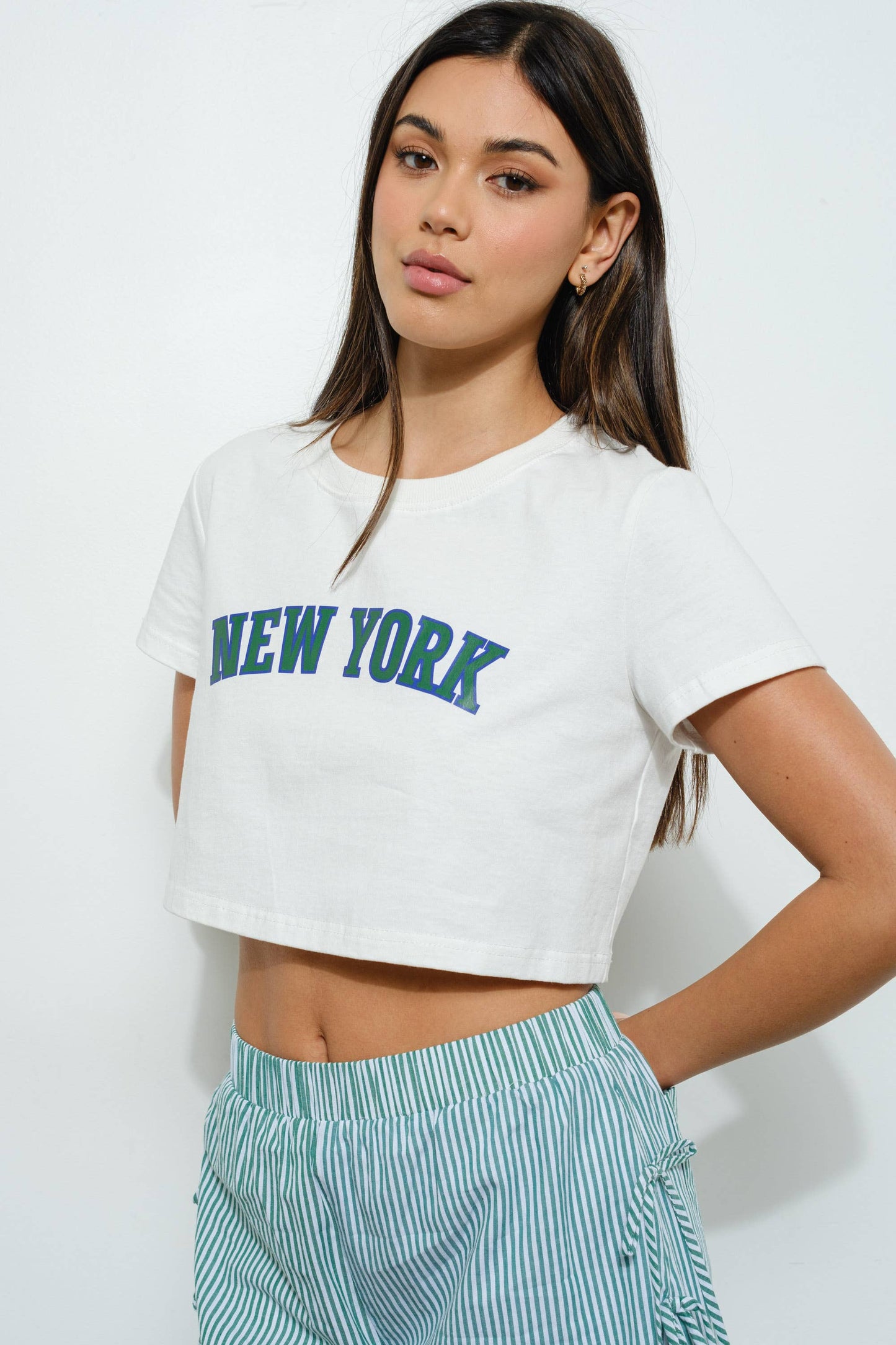 NEW YORK BOXY CROPPED TEE