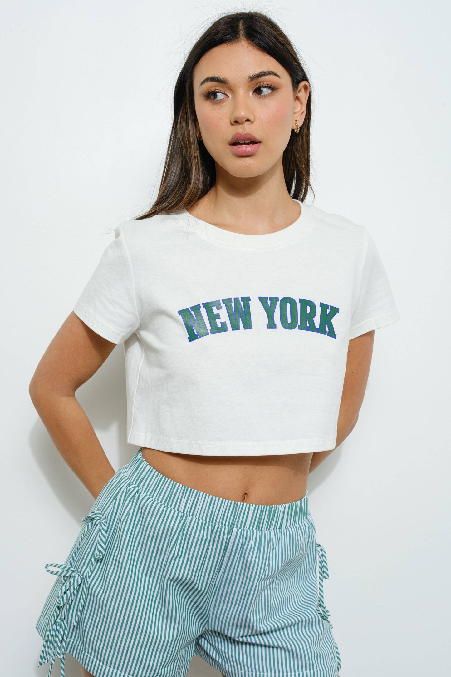NEW YORK BOXY CROPPED TEE
