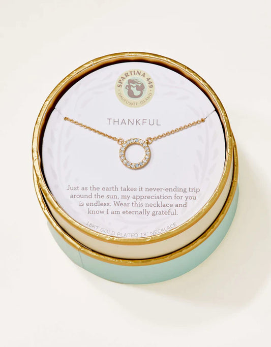 SLV Necklace 18" Thankful/Ring- Gold