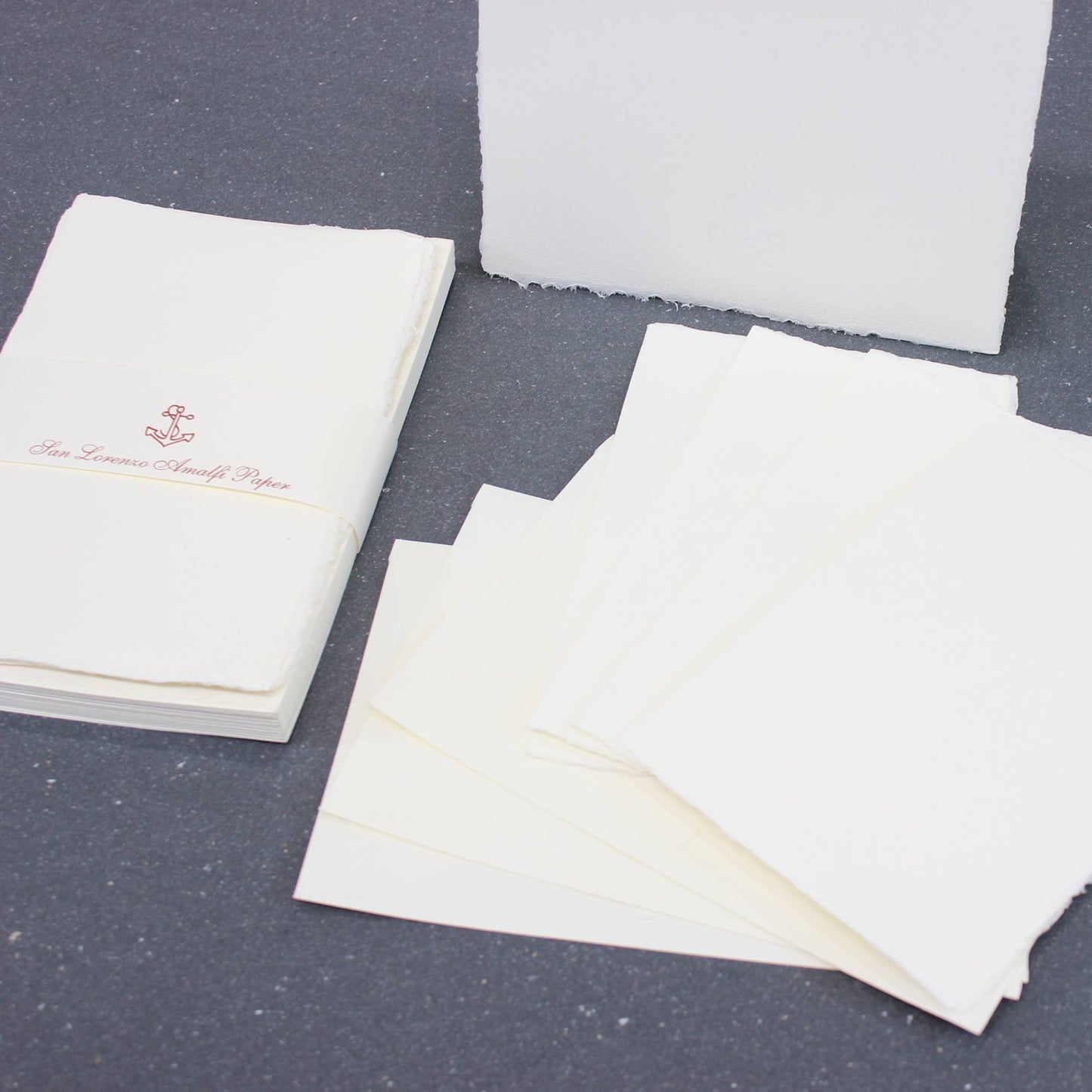 Amalfi Deckled Edge Flat Cards, Italian Handmade Paper