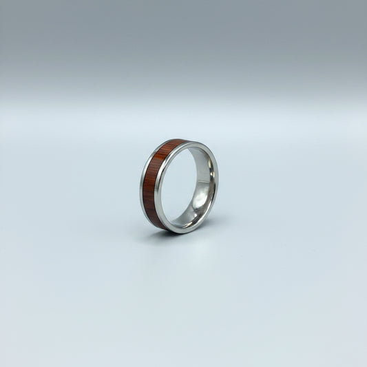 6mm Titanium cocobolo Ring