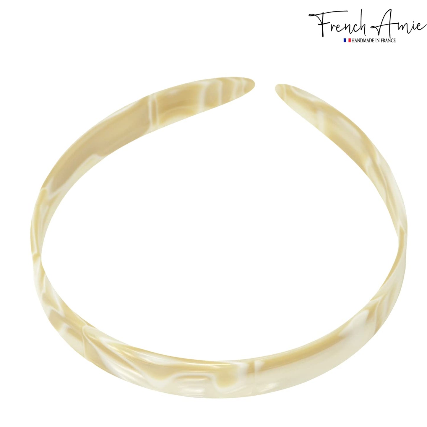 French Amie Wide Headband 1/2" Handmade Cellulose Hair Accessories Women & Girls
