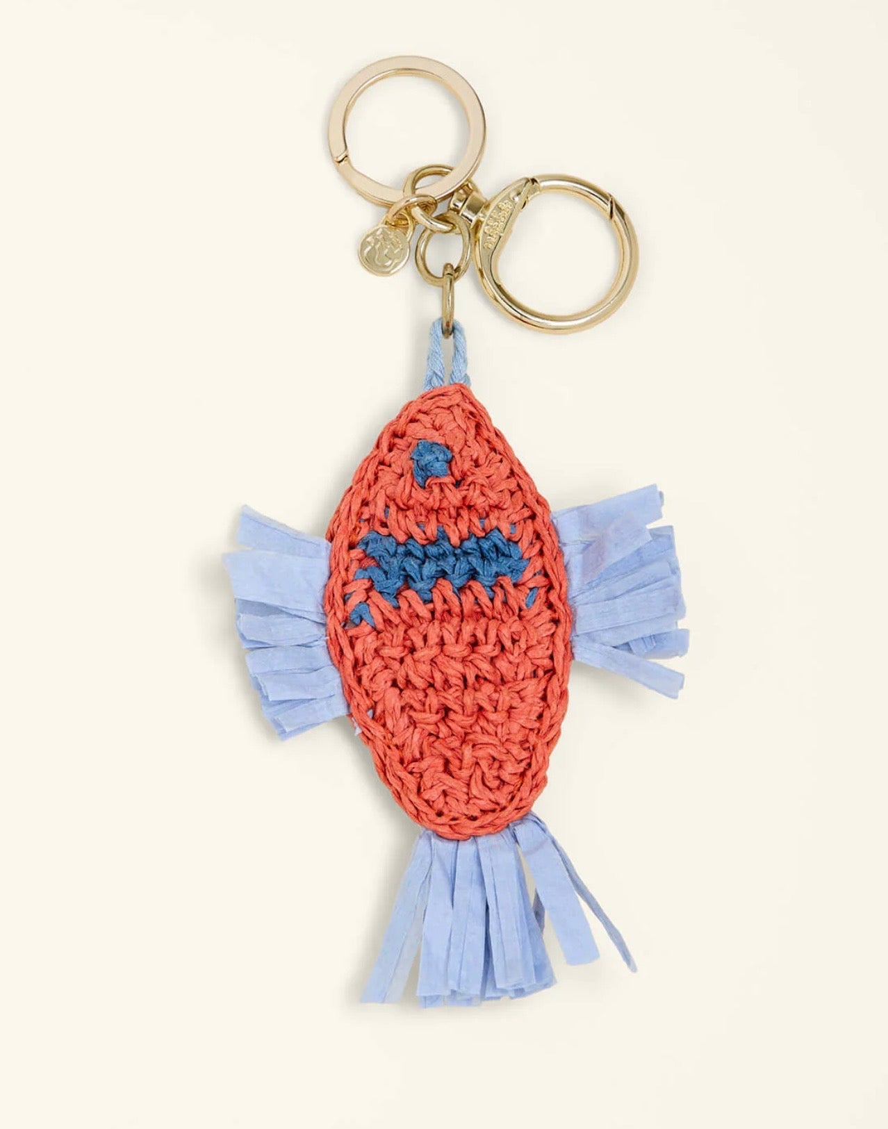 Raffia Fish Bag Charm Flagler Resort Fish