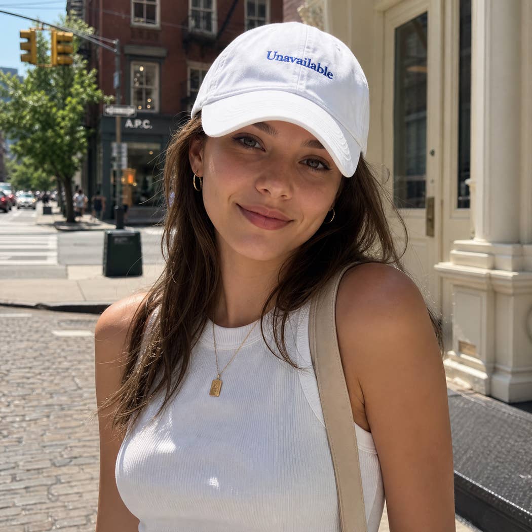 Unavailable Embroidered Cotton Baseball Cap