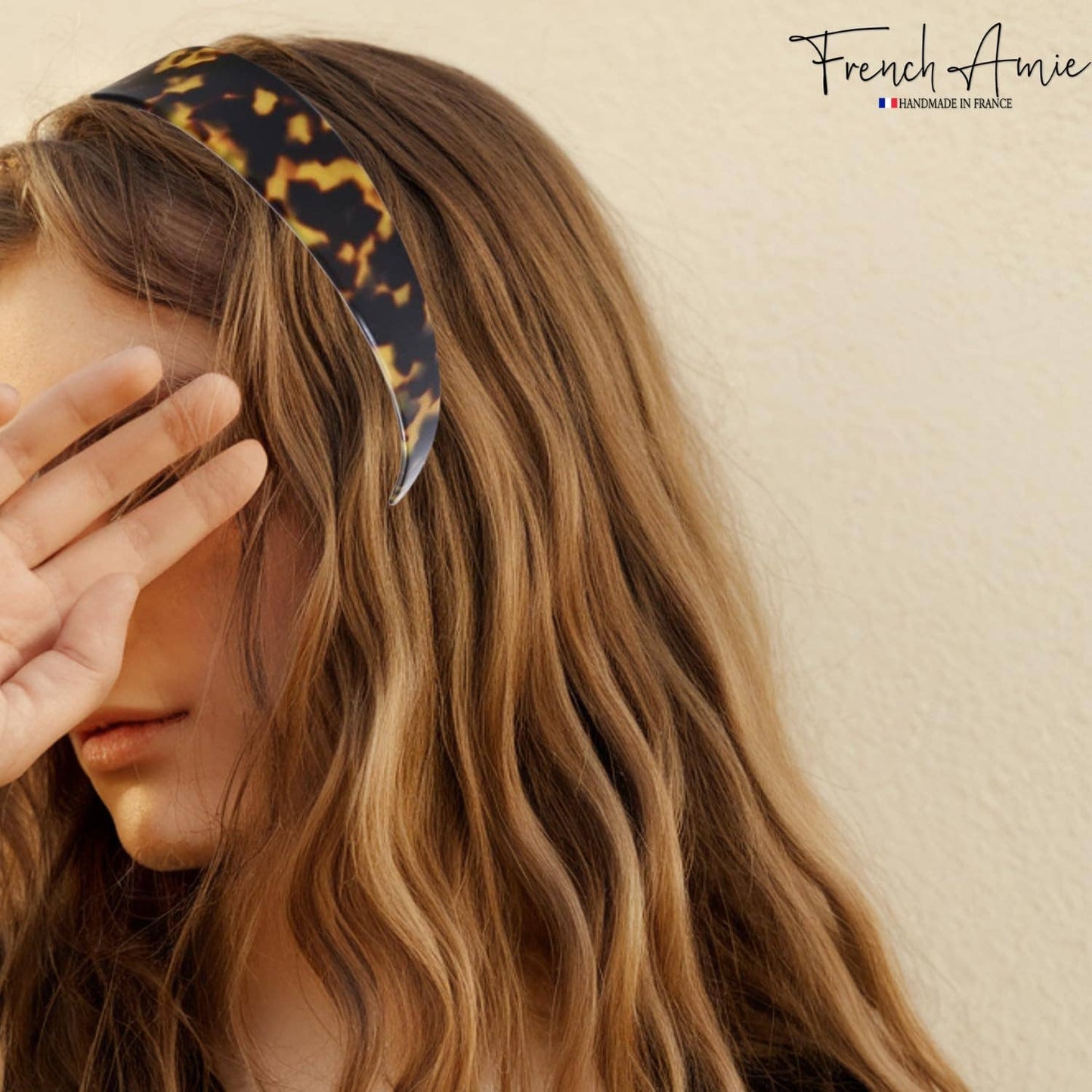 Parcelona French Headband 0.75 Inch Wide Cellulose Hairband for Women & Girls