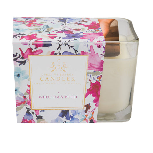 White Tea & Violet: 2-in-1 Soy Lotion Candle