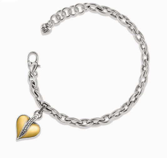 Precious Heart Two Tone Bracelet