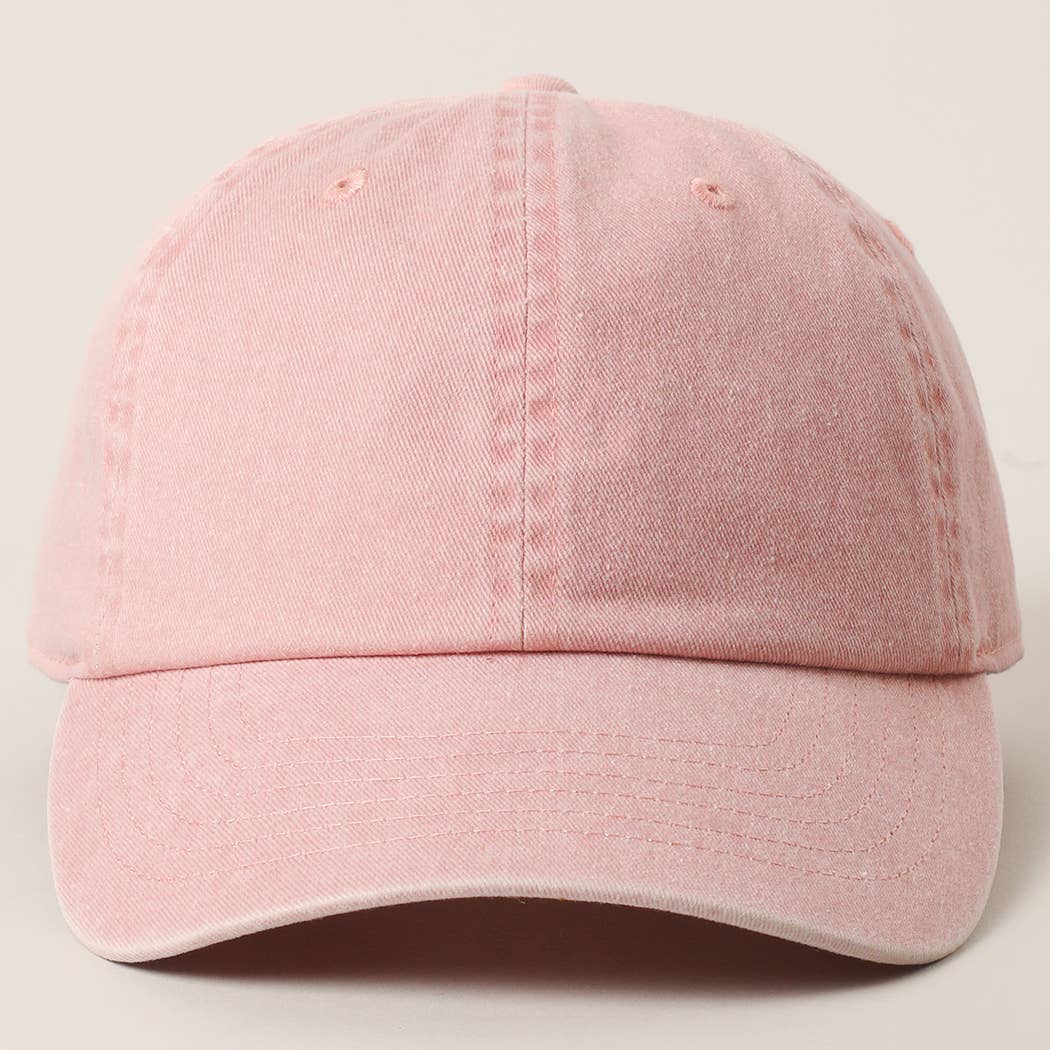 Pastel Tone Pigment Dyed Cotton Baseball Dad Cap