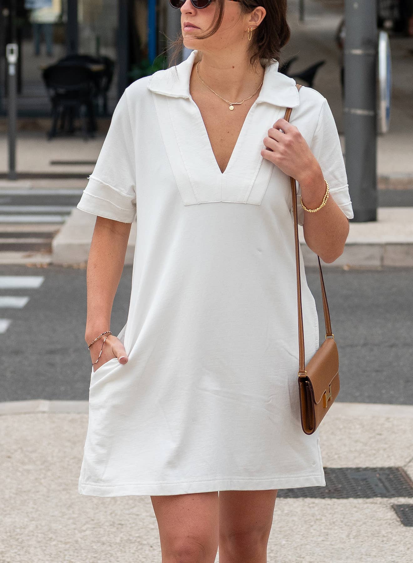 French Terry Polo Dress