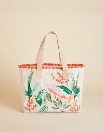 Beach Tote Lilac Flamingo