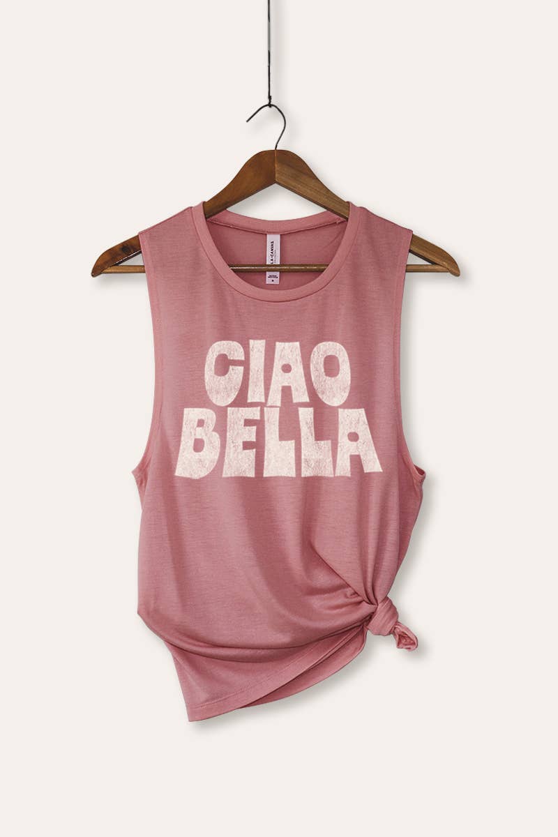 Ciao Bella Italian Typography Women's Jersey Tank Top
