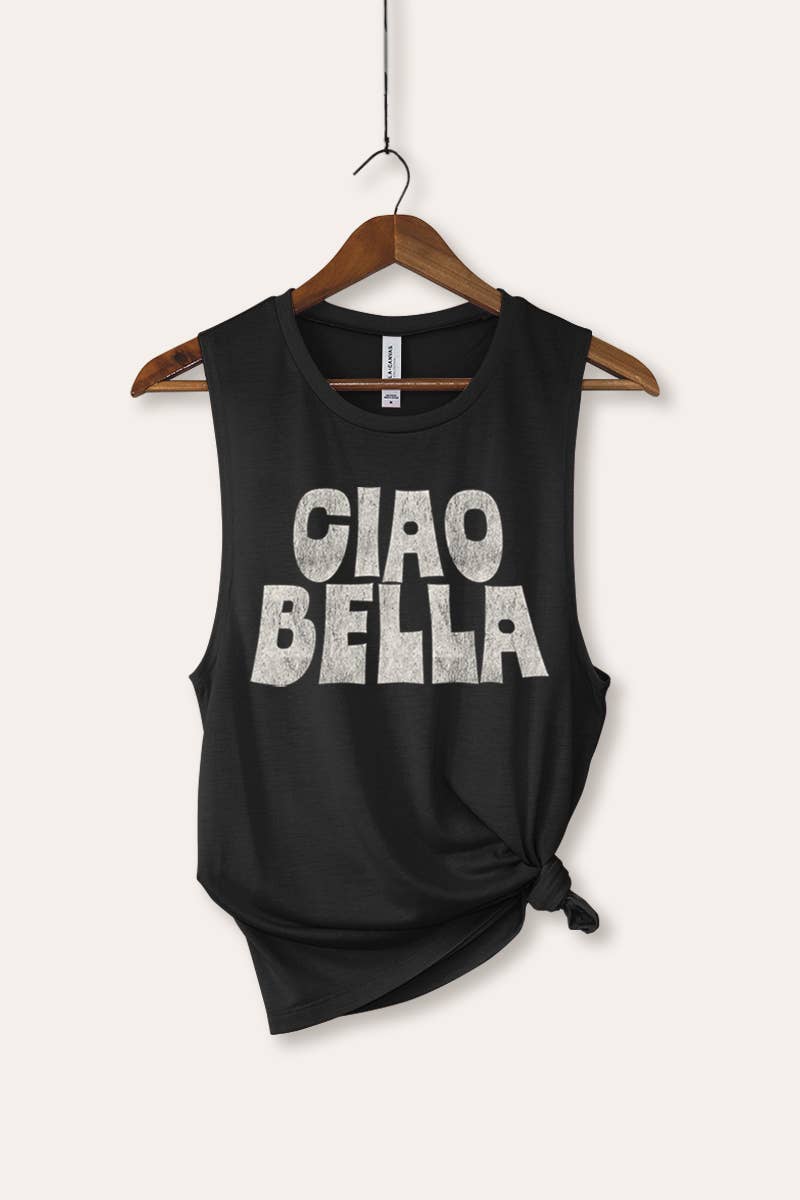 Ciao Bella Italian Typography Women's Jersey Tank Top