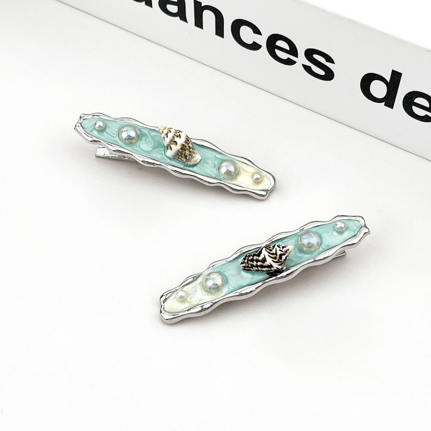 Seashell & Conch Hair Clip, Ocean-Inspired Hair Barrette
