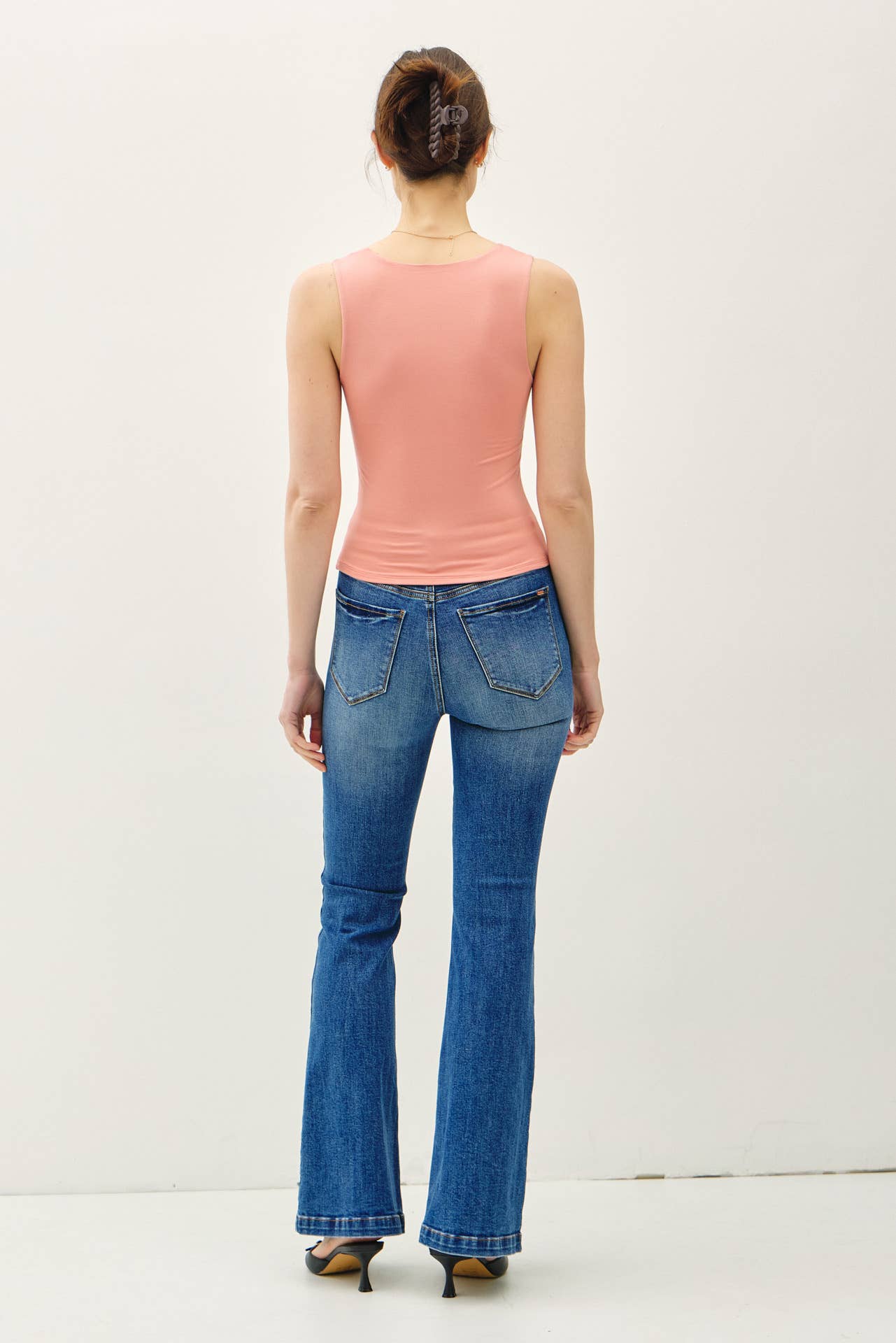 DOUBLE LINED SQUARE NECK TANK