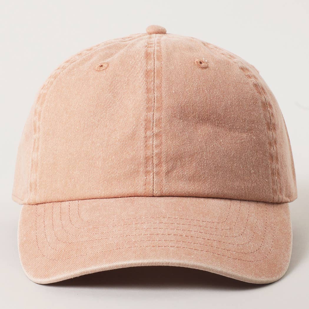 Pastel Tone Pigment Dyed Cotton Baseball Dad Cap