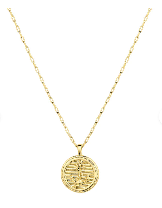 Anchor Coin Necklace