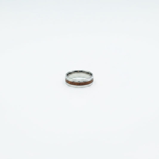8mm Koa wood and Titanium Ring