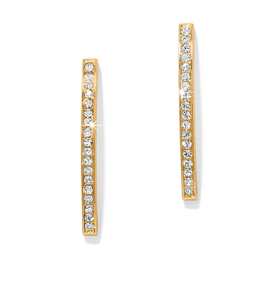 Meridian Geo Bar Post Earrings gold