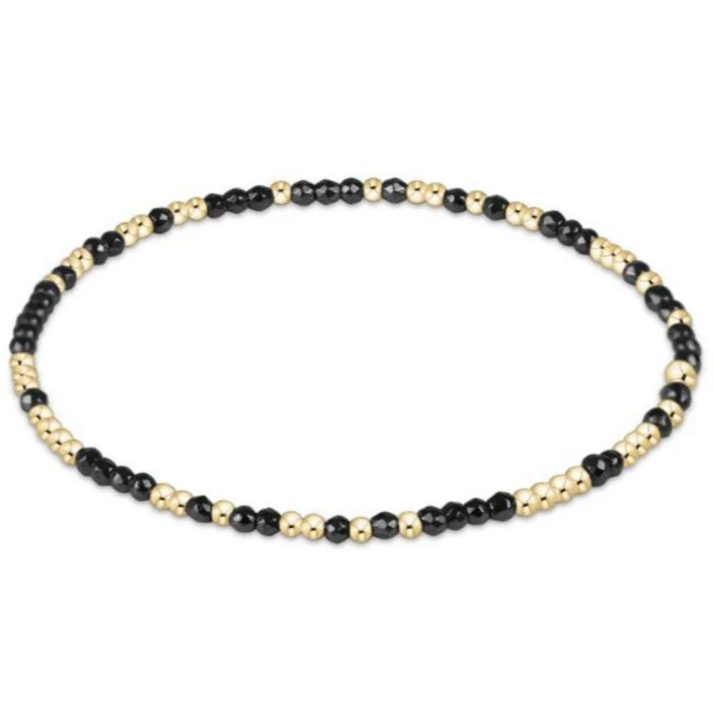 Hope Unwritten Faceted Hematite 2mm Bead Bracelet